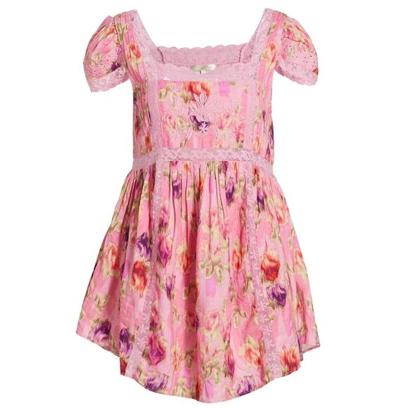 New w/Tags Love Shack Fancy Nutmeg Dress in Wild Pink, sz 6 - Picture 2 of 13